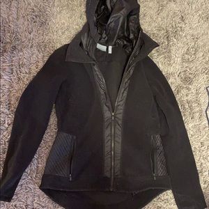 Black athleta double layer jacket